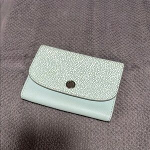 Michael Kors Mint Green Textured Wallet and card holder insert